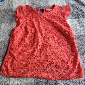 Maison Jules Coral Lace Top – XL